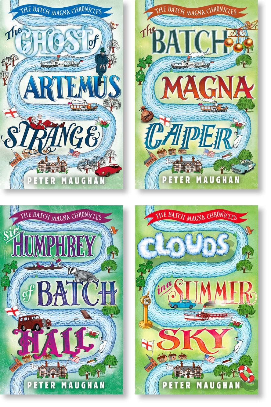Design/series styling, illustration and hand-lettering. For Farrago Books.
