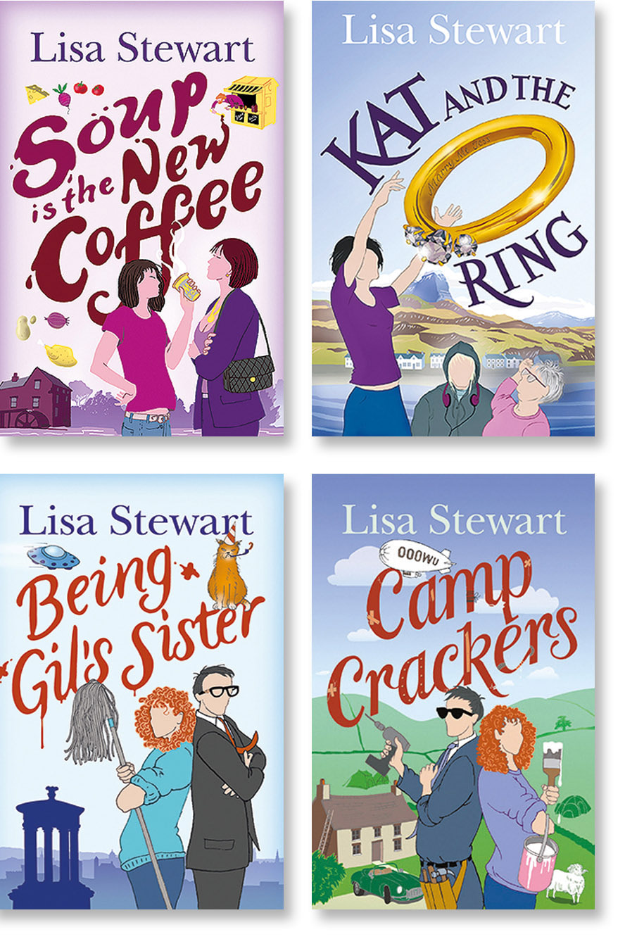 Cover design/series styling, hand-lettering and illustration. For self-published author.